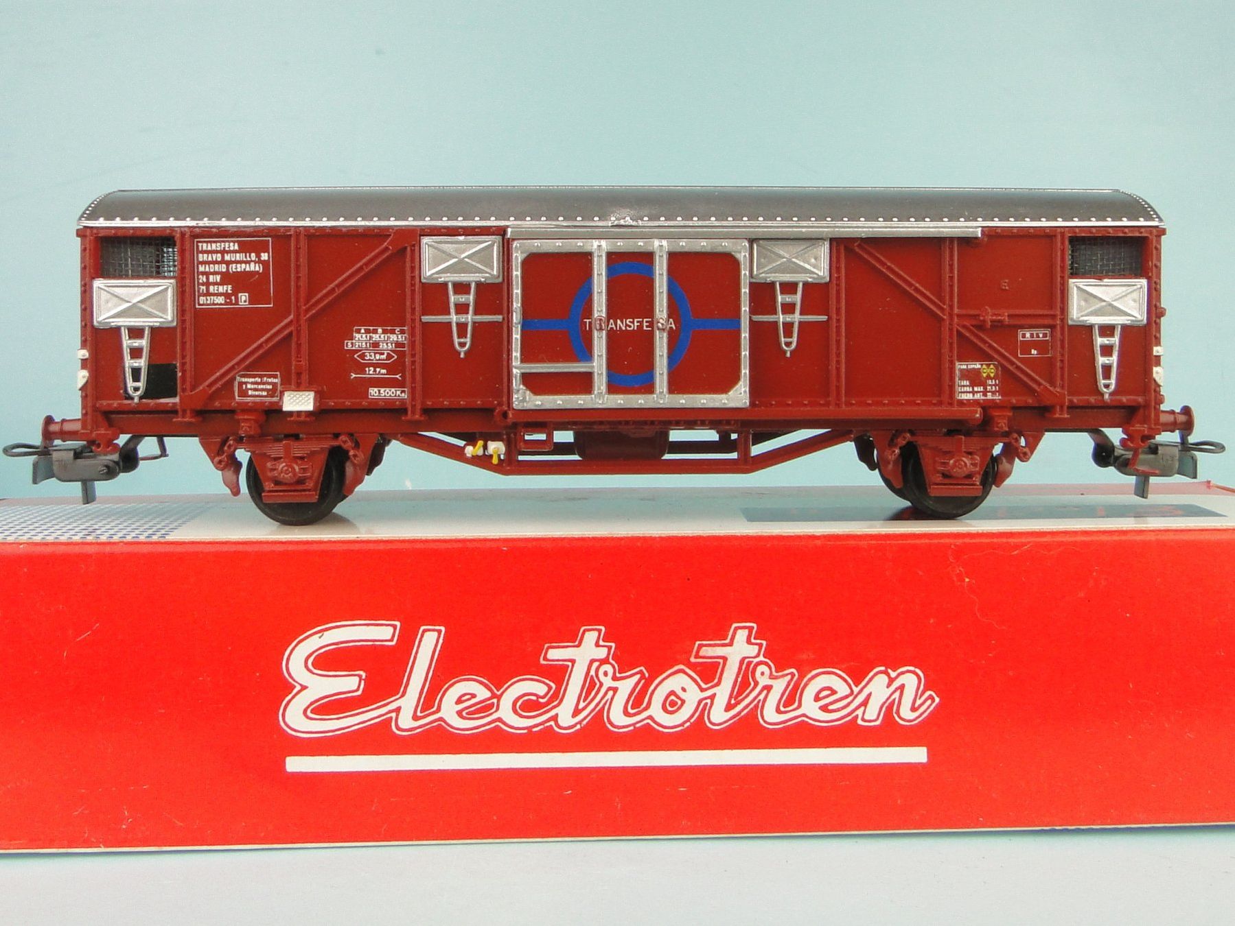 Modellini di ferrovie: Electrotren 1450 H0 Transfesa Güterwagen – Usato da Bülach venduto da cann11