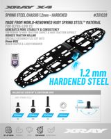 XRAY X4 2026 SPRING STEEL CHASSIS 1.2MM HARDENED