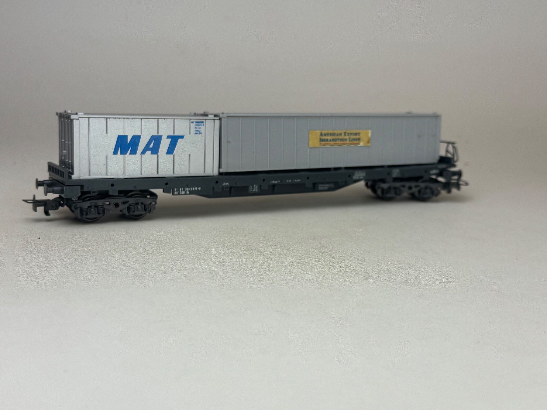 Liliput Modellini di ferrovie: Liliput Containerwagon  Container Mat Sea Containers – Usato da Elm venduto da Wikmtz 1