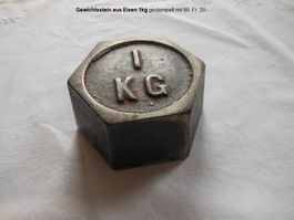 GEWICHTSSTEIN 1kg Metall Vintage