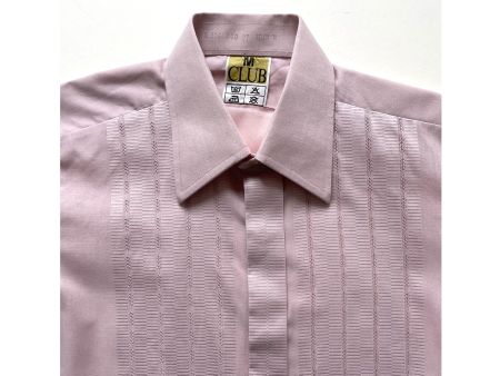 Hemd Herren rosa Gr. 37 Doppelmanschetten M-Club VINTAGE 70s