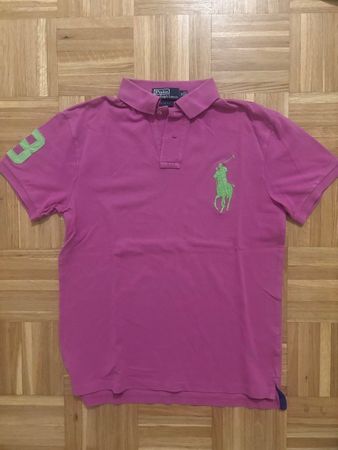 Polo Ralph Lauren Big Pony rose/vert Slim Fit M