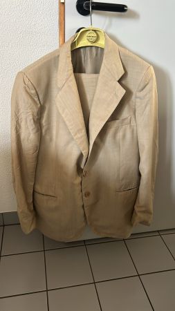 Completo uomo beige Tessilcon in pura lana vergine tg.54