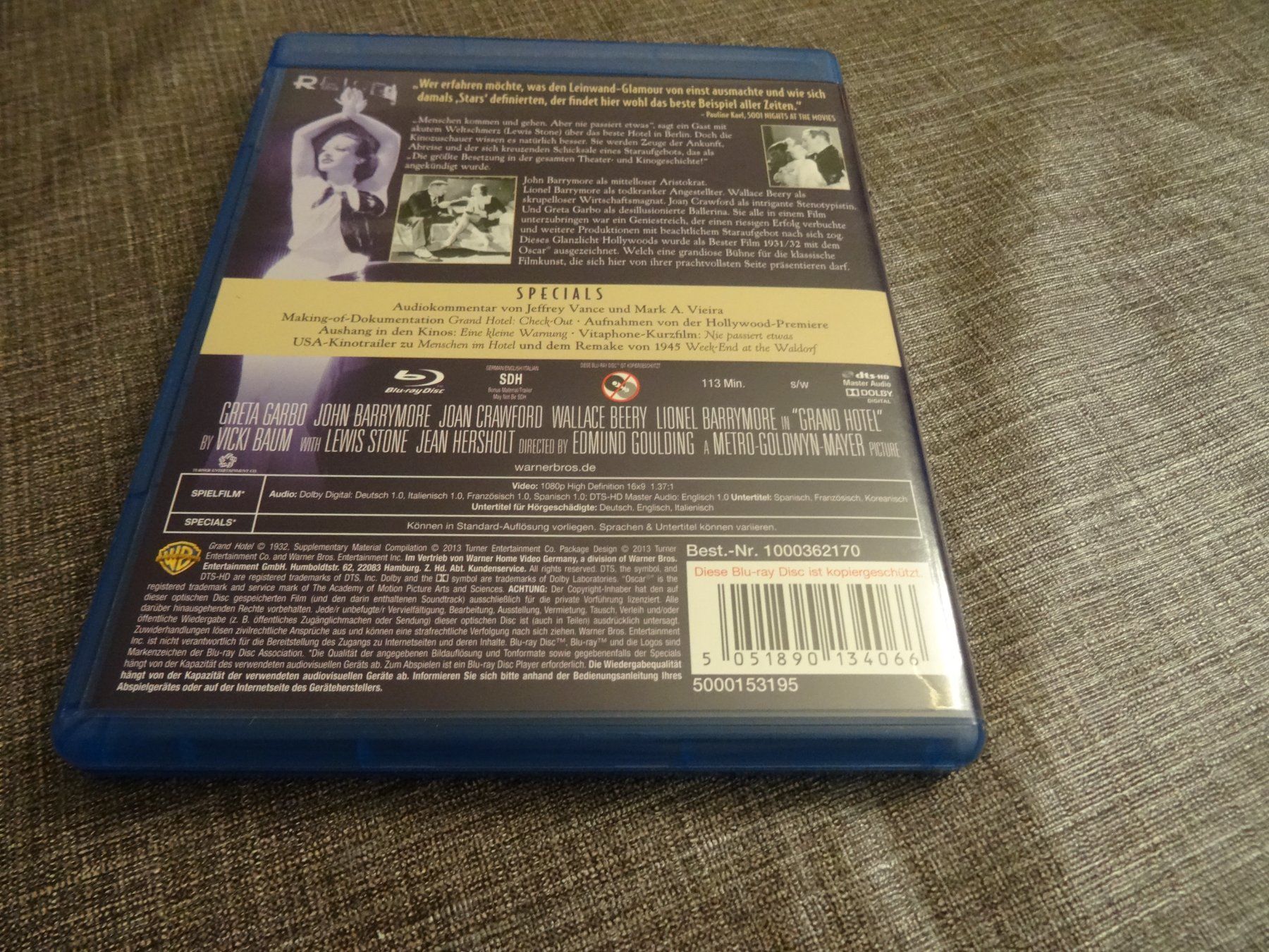 Alle DVDs: Menschen im Hotel Blu-ray – Gebraucht aus Olten von Disc-Verkauf 2