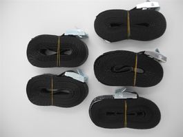 5 Stk. Spanngurt/Spannset 250 Kg x 5 M, black