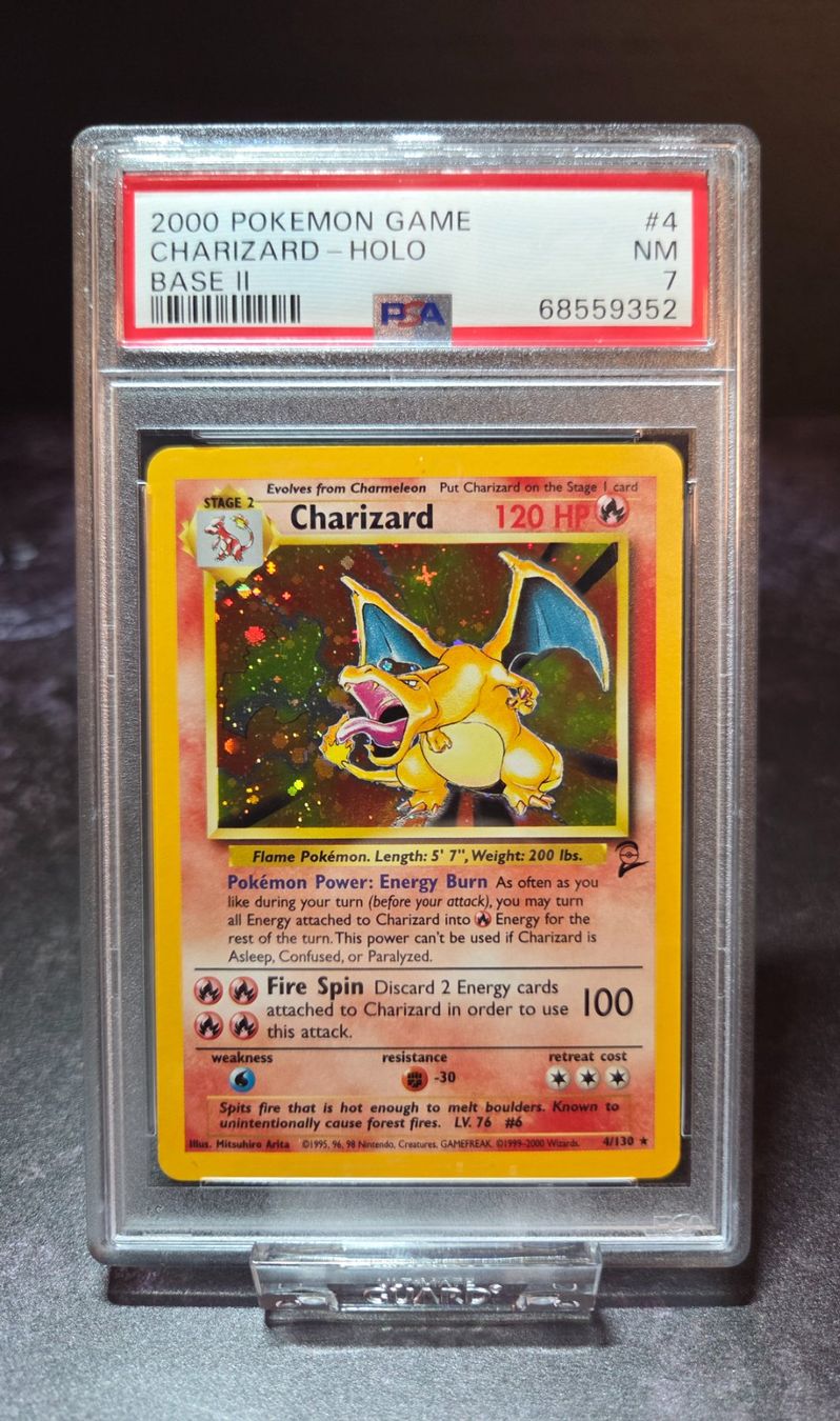 Pokémon Carte collezionabili: POKEMON CHARIZARD HOLO 2000 PSA 7 BASE 2 – Usato da Lauerz venduto da gp9_zt9k