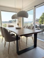 6 hochwertige Samt-Esszimmerstühle