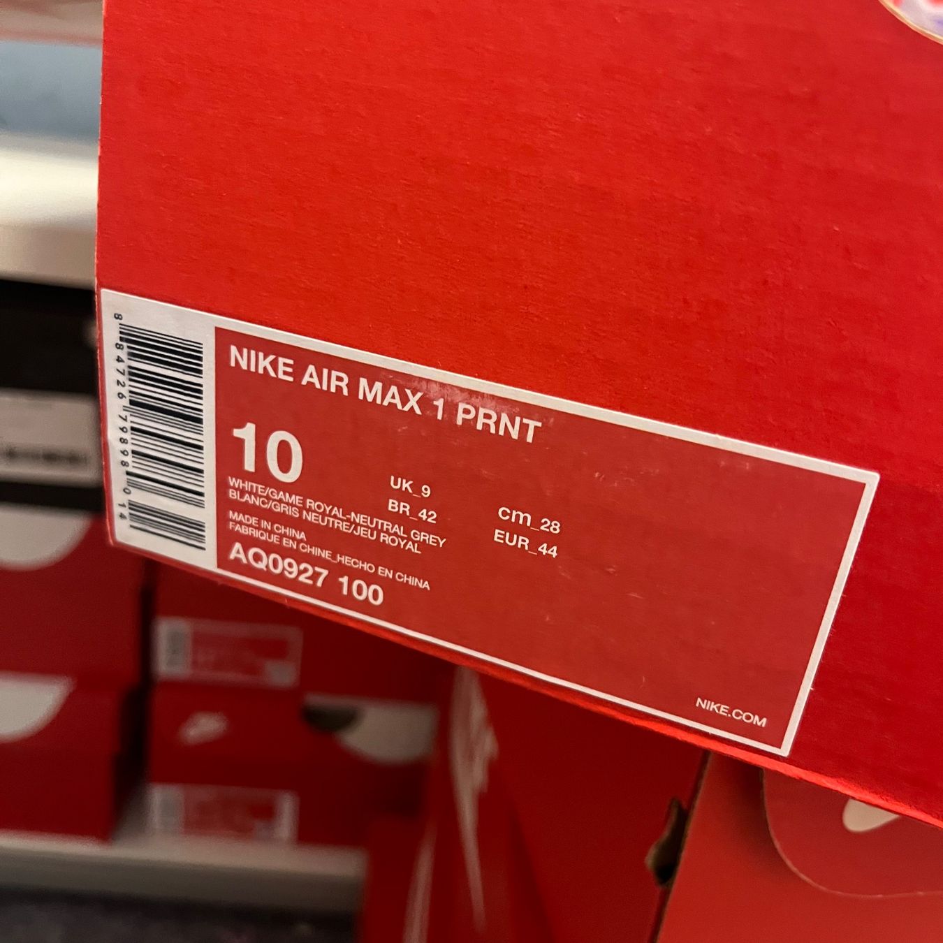 Nike Scarpe da uomo: Nike Air Max 1 Prnt – Nuovo (secondo la descrizione) da Winterthur venduto da LaBodega 1