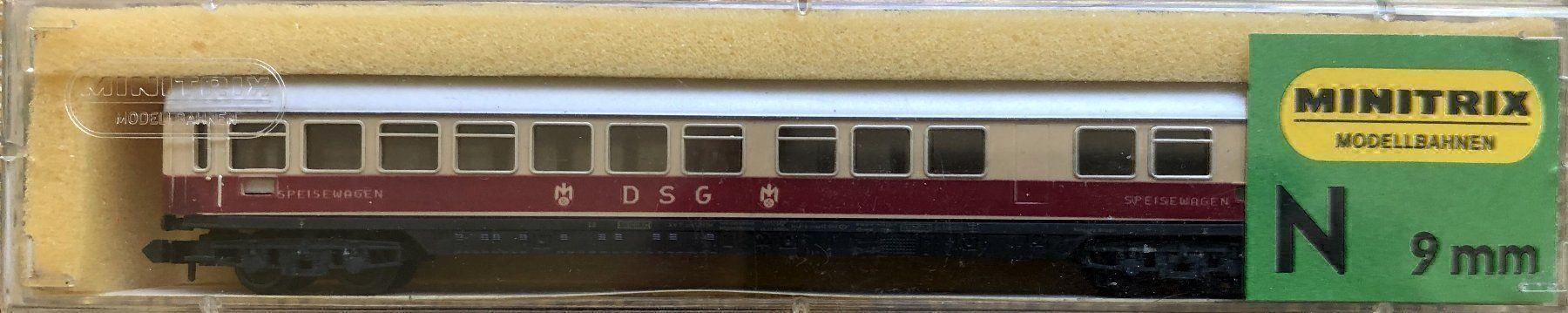 Modelleisenbahnen: Minitrix 3017 DSG Speisewagen Spur N – Neu und originalverpackt aus Burgdorf von Gedora