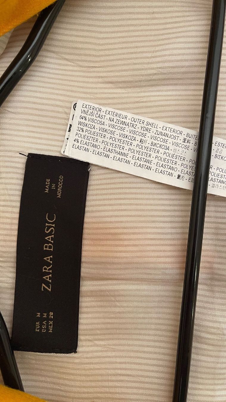 Zara Giacche: ZARA BASIC S M  28/NP65CHF Blazer Jacke Viscose Pe Gelb – Nuovo (secondo la descrizione) da Kölliken venduto da Prscoo 6