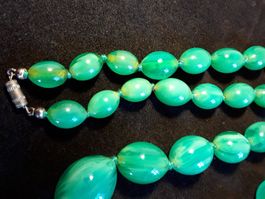 Vintage MURANO grüne Glas Kette Collier, ca 1970
