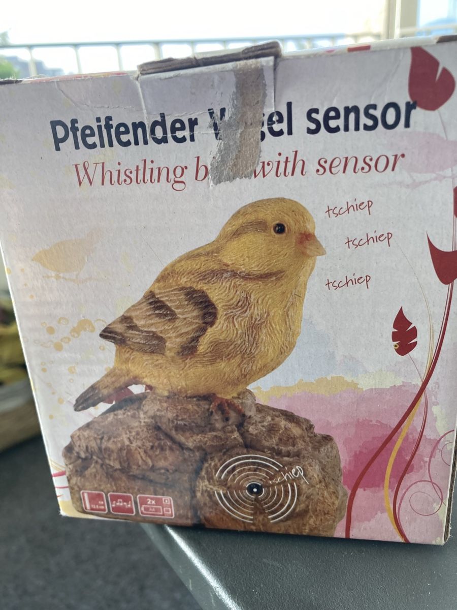 Statuette: Pfeifender Vogel Sensor – Nuovo e nell'imballaggio originale da Zürich venduto da bopeja