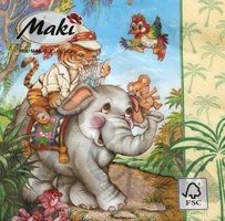 Serviette animal safari (1144) 3Stk.