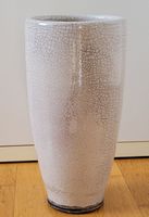 Keramikvase altweiss mit Craquelé Dekor