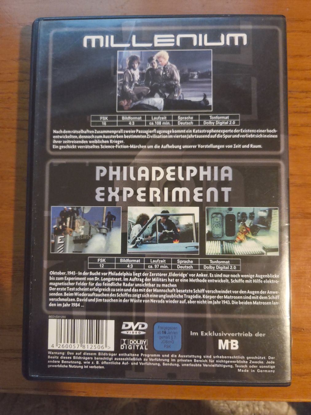 Tous les DVDs: Millenium + Philadelphia Experiment | 2 Sci-Fi Filme | DVD – D'occasion à Aldesago par lusuardi 2