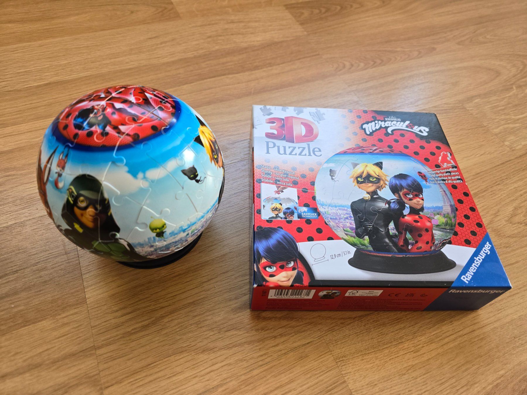 Ravensburger Puzzle: Miraculous Lady Bug / Cat Noir 3D Puzzle – Usato da Büttikon AG venduto da Amineah 1