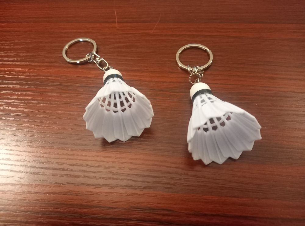 Fayemint 6 Pièces Porte-Clés de Badminton, Porte-clés de Sport, 3D Badminton Keychain, pour Clés, Voitures, Sacs à Main, Sacs à Dos
