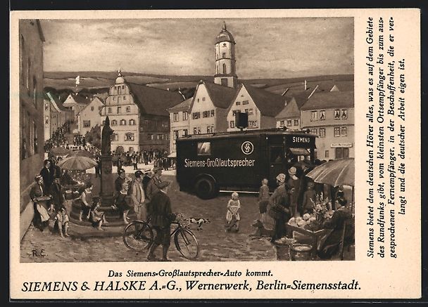 Cartoline postali: Berlin-Siemensstadt, Siemens-Grosslautsp – Usato da Berlin venduto da bartko-reher