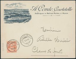 JU Courtételle - Brief - Wertziffer - EF - Litho