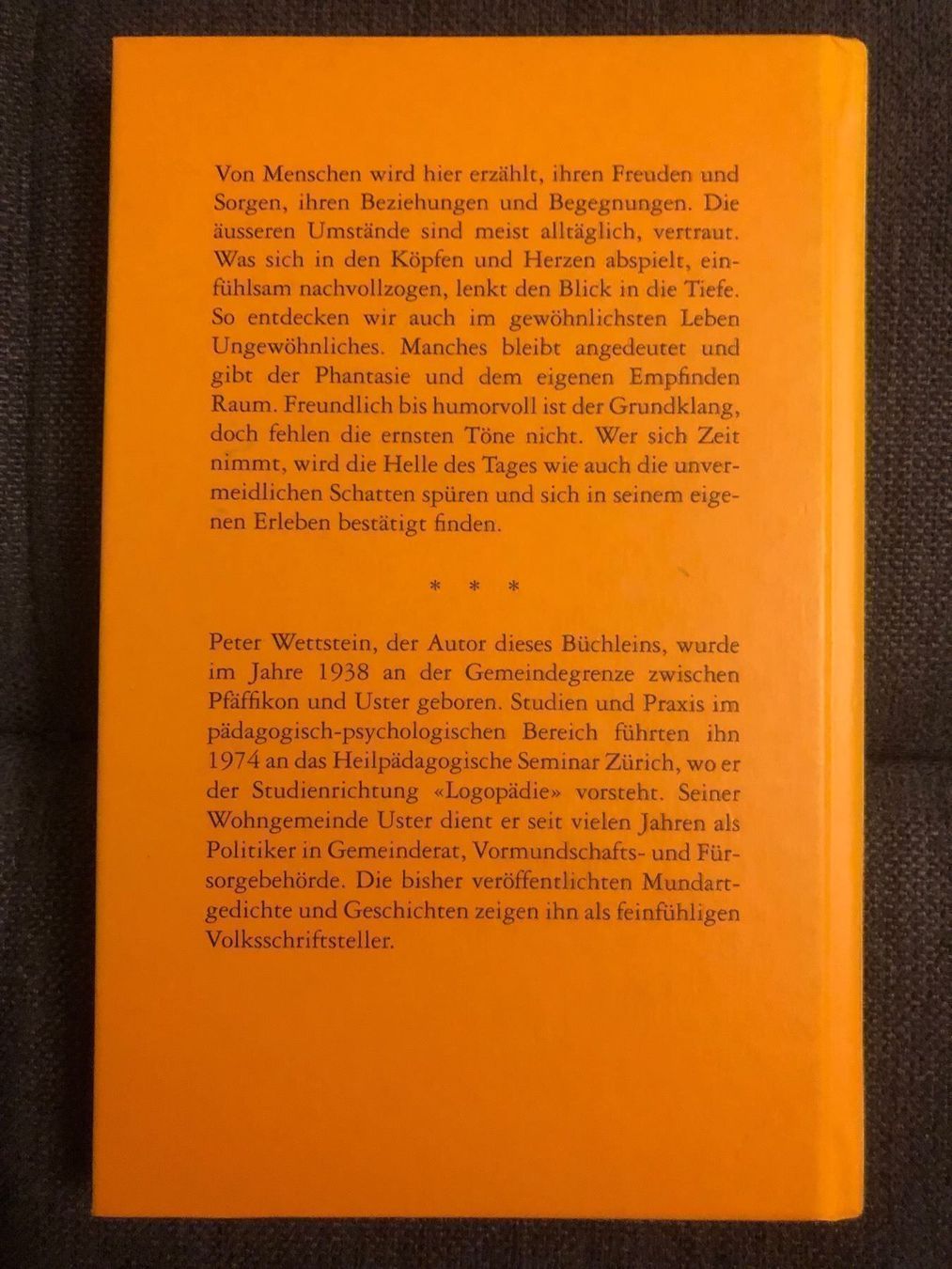 Bücher: Der hellen Tage leichte Schatten, Peter Wettstein – Gebraucht aus Aarau von R-O-G-E-R 5