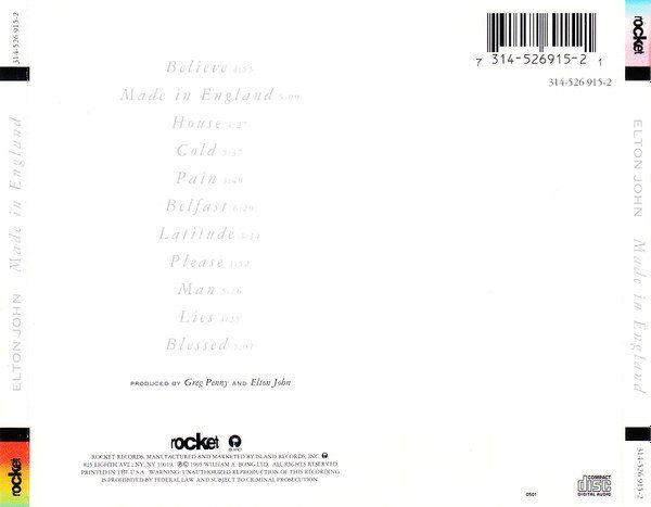 CD: Elton John - Made in England – Usato da Unterbäch venduto da eqlut 1