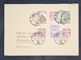CL25 Enveloppe + Timbre Danemark 1954