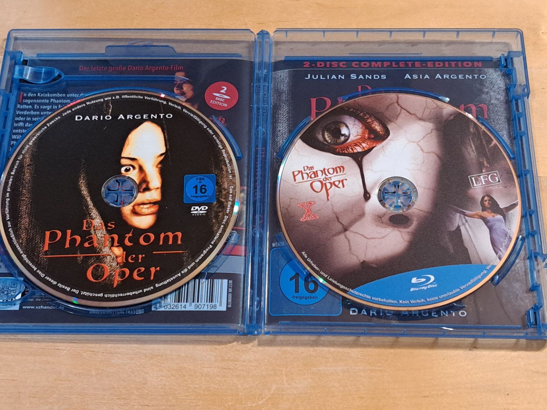 Tutti i DVDs: Blu-ray Das Phantom der Oper von Dario Argento 1998 – Nuovo (secondo la descrizione) da Unterseen venduto da Kanica 5