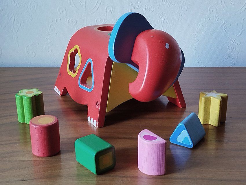 Djeco Giocattoli: Boite à formes éléphant Djeco – Usato da vevey venduto da la_bulle
