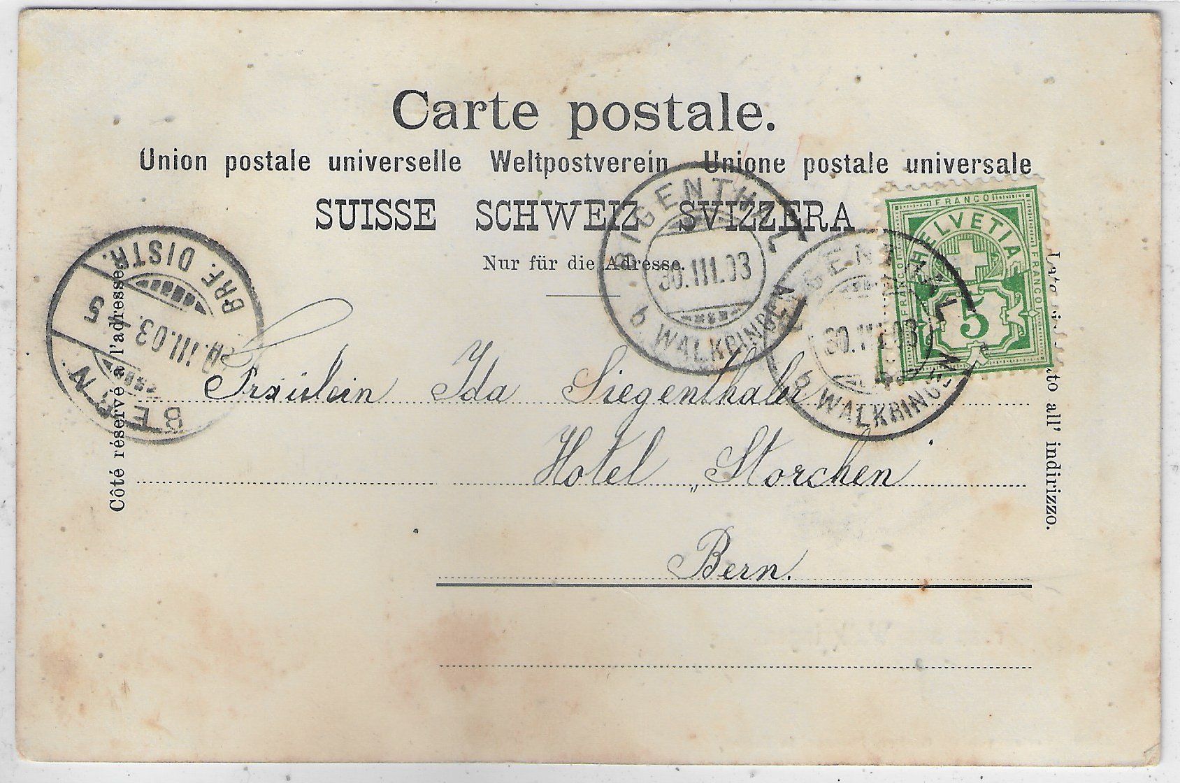 Cartoline postali: Gruss aus Walkringen - coloriert – Usato da Ettingen venduto da Kartenplanet 1