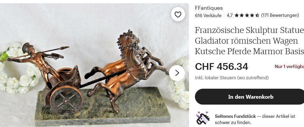 Sculture & Statue: Statue - Gladiator / gladiateur Bronze – Usato da Collonges venduto da arashee 5
