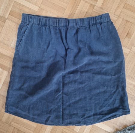 Marc O'Polo Rock dunkelblau Grösse 38 Leinen Damen