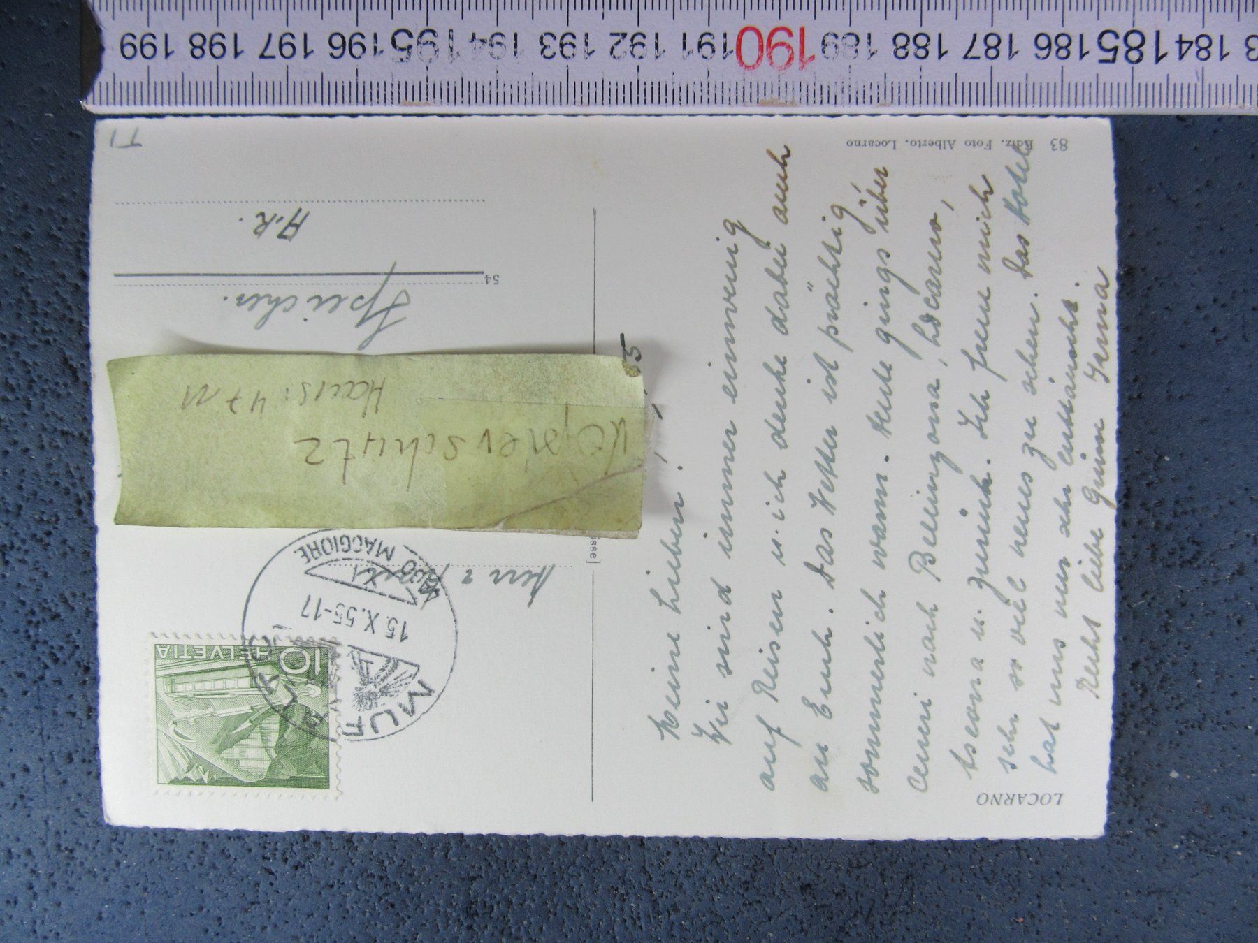 Cartoline postali: LOCARNO 1955 TI AK – Usato da Ettingen venduto da Hausi4711 1
