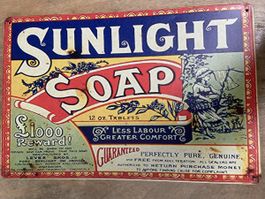 Schild Sunlight soap used look neu 30x20 cm