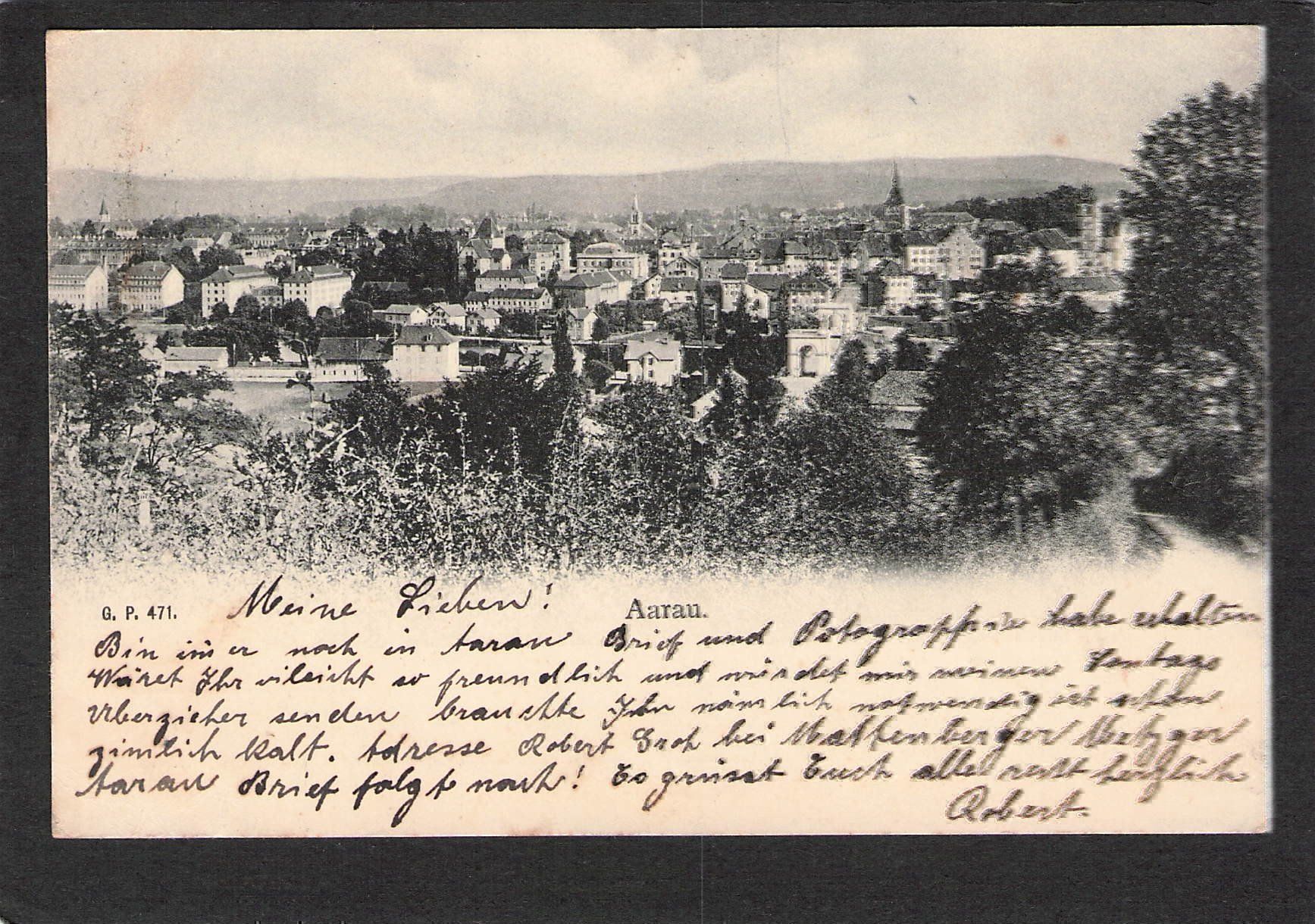 Cartoline postali: AK AG , Aarau 1907 – Usato da Reichenburg venduto da ibiza18