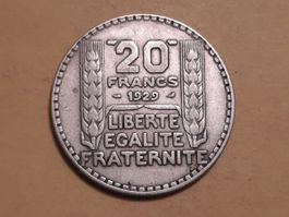Frankreich 20 Francs 1929 Silber