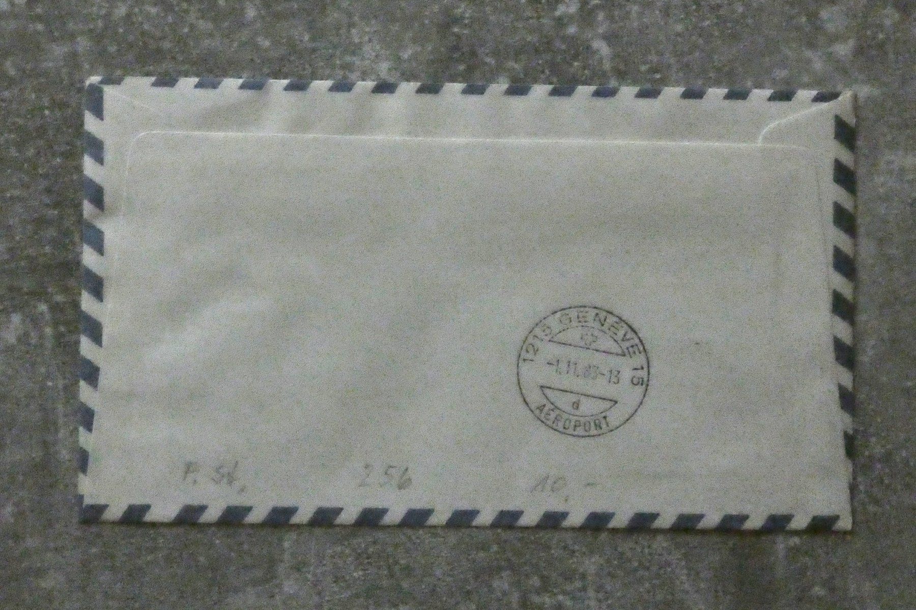 Tutti i francobolli: Erstflug Buenos Aires-Genf, 1.11.83 – Usato da Niederglatt ZH venduto da Fischer_stamps 1