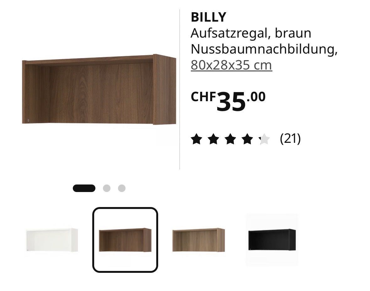 Ikea Étagères: Ikea Billy Aufsatzregal – Neuf (Voir description) à Zürich par est_5nzq 2