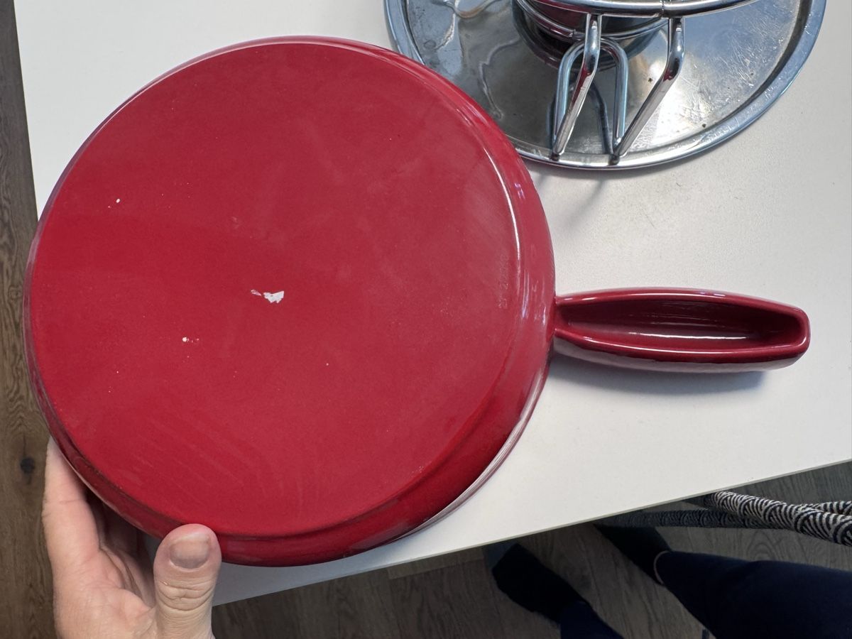 Elettrodomestici da cucina: Fondue-Set rot mit Rechaud  – Usato da Niederbüren venduto da Oetschli 3