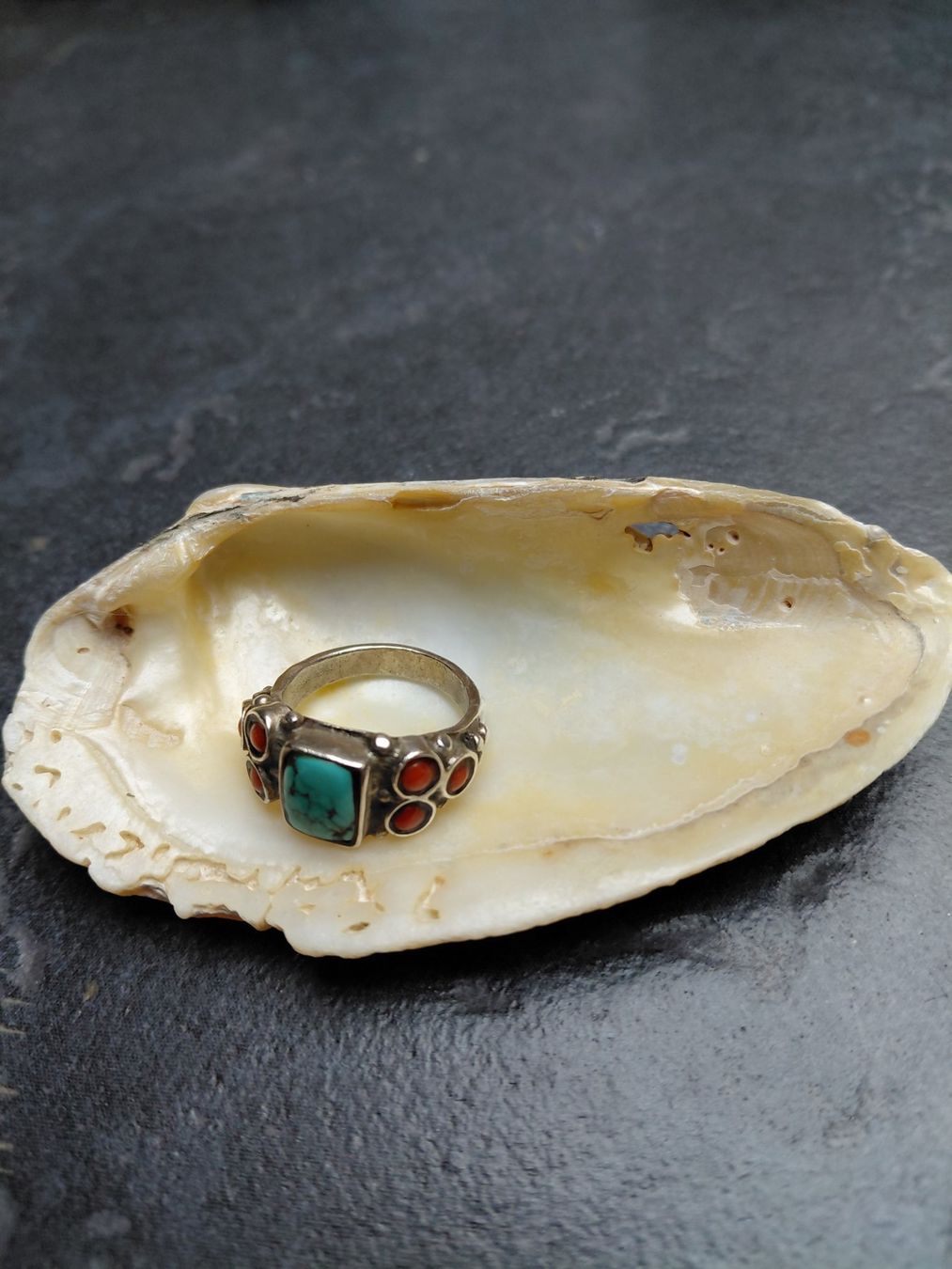 Anelli: Bague ancienne turquoise et corail – Usato da Boussens venduto da mgerma54 2