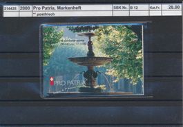 2000 Pro Patria, Markenheftchen, ** postfrisch
