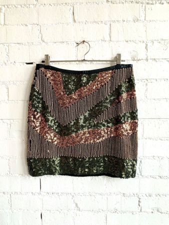 Festlicher Pailetten Mini-Rock von H&M / Gr. 34