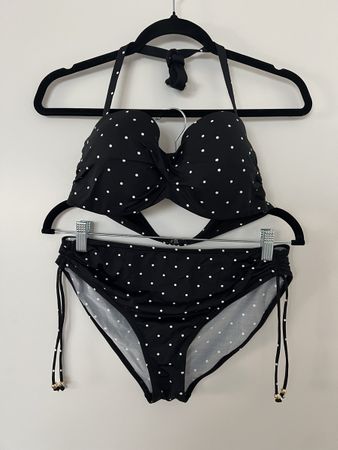 Bikini LASCANA Punkte Schwarz Grösse 40/42 guter Zustand