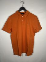 Polo Ralph Lauren orange logo brodé bleu marine - M