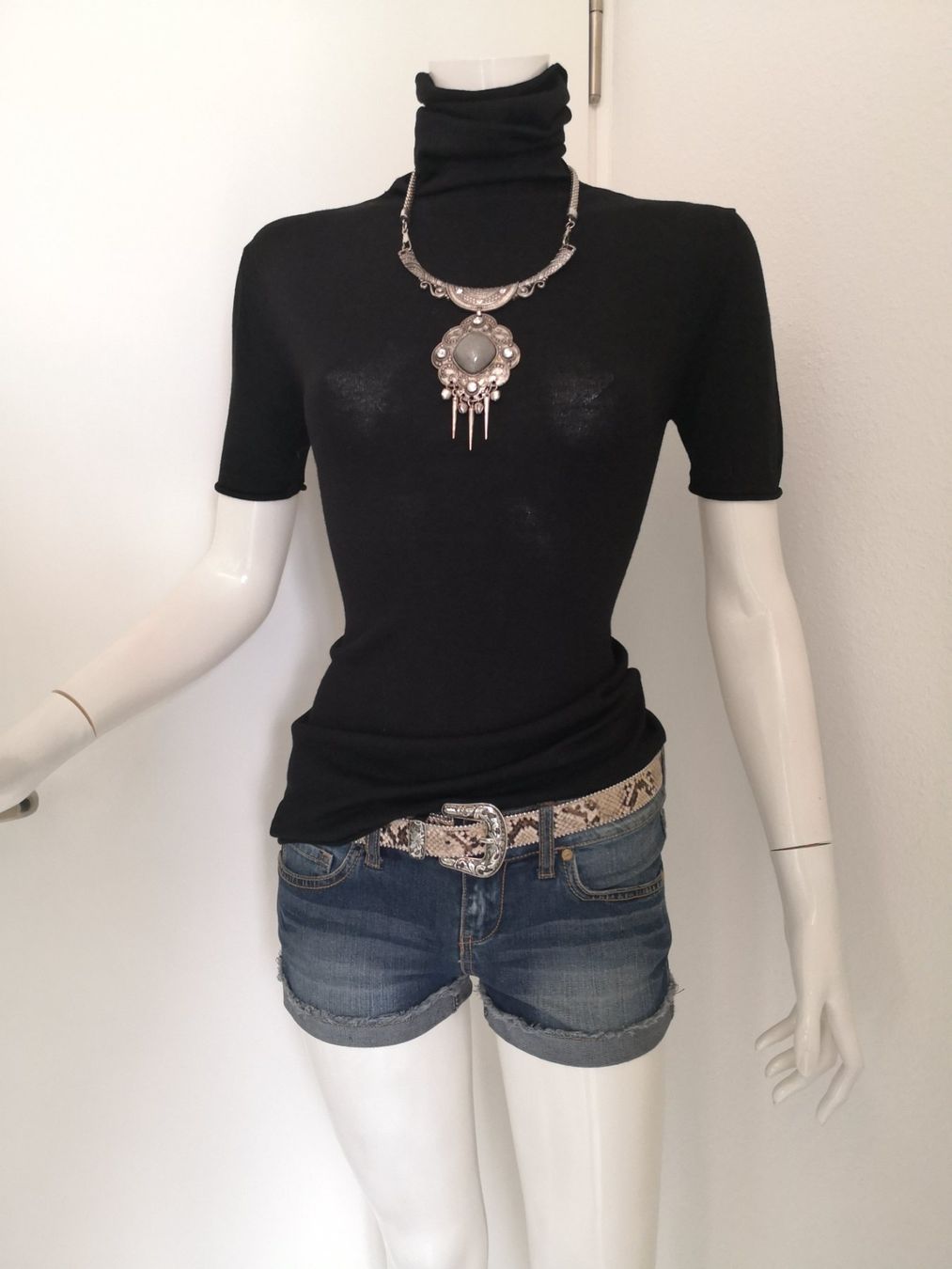 Mango Maglioni & Felpe: 🤩MANGO ROLLKRAGEN-STRICK-PULLOVER KURZARM SCHWARZ – Nuovo (secondo la descrizione) da Olten venduto da Naja-Twins-Twins 7