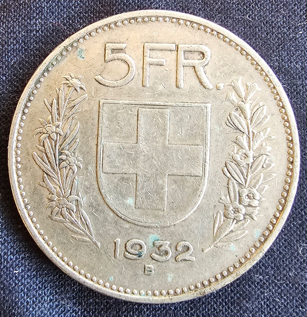 Toutes les monnaies: 5 Franken 1932/1 ss – D'occasion à Balsthal par mil_js2d