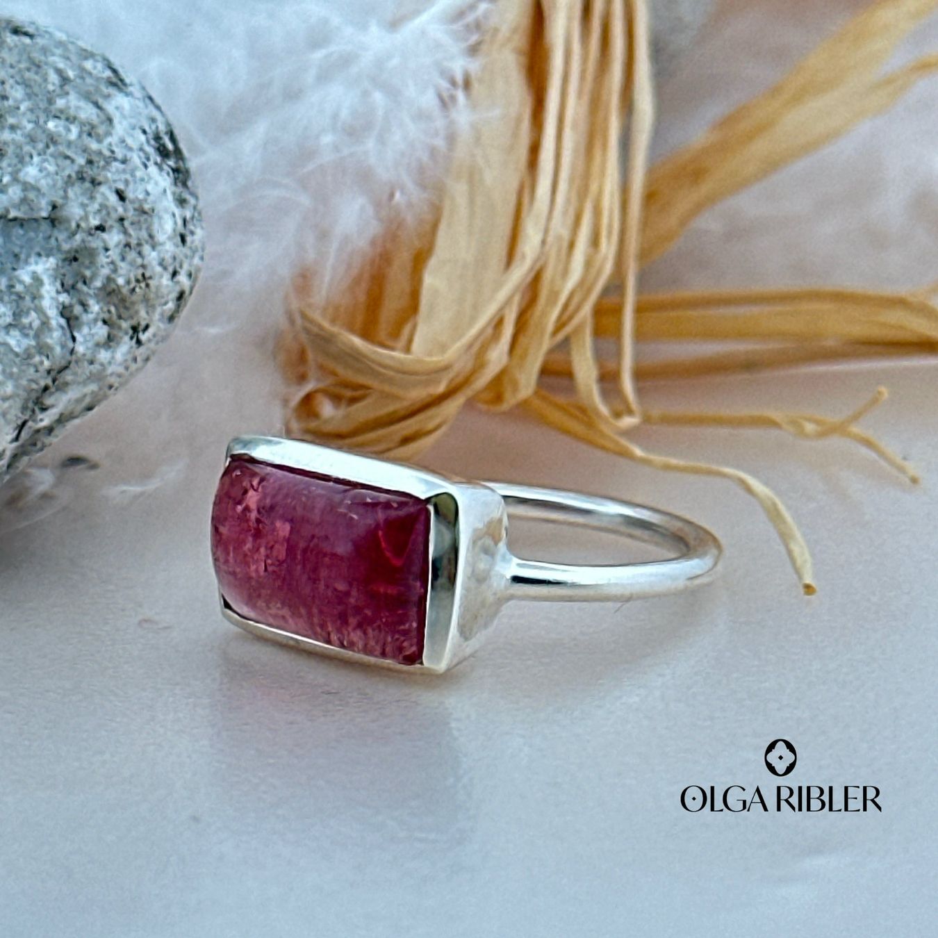 Olga Ribler Anelli: Turmalin Ring Sterling Silber Unikate Ringgrösse 54 – Nuovo (secondo la descrizione) da Luzern venduto da Schmuckoutlet 1