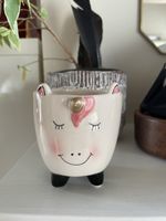 Keramik Topf Einhorn Deko für Pflanzen 🌸