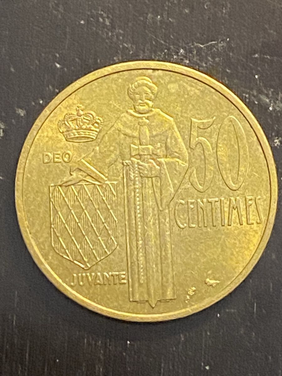 Tutti le monete: Principauté de Monaco, 50 & 10 centimes 1962 & 1982 – Usato da Corsier-sur-Vevey venduto da Ginoarturo 2