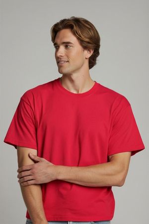 Fruit of the Loom Super Premium Rotes T-Shirt - Größe M