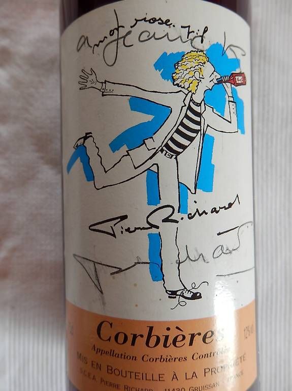 Vino: Pour Collectionneur Bouteille dédicacée de  Pierre Richard – Nuovo e nell'imballaggio originale da Hauterive NE venduto da Davidsonson 1